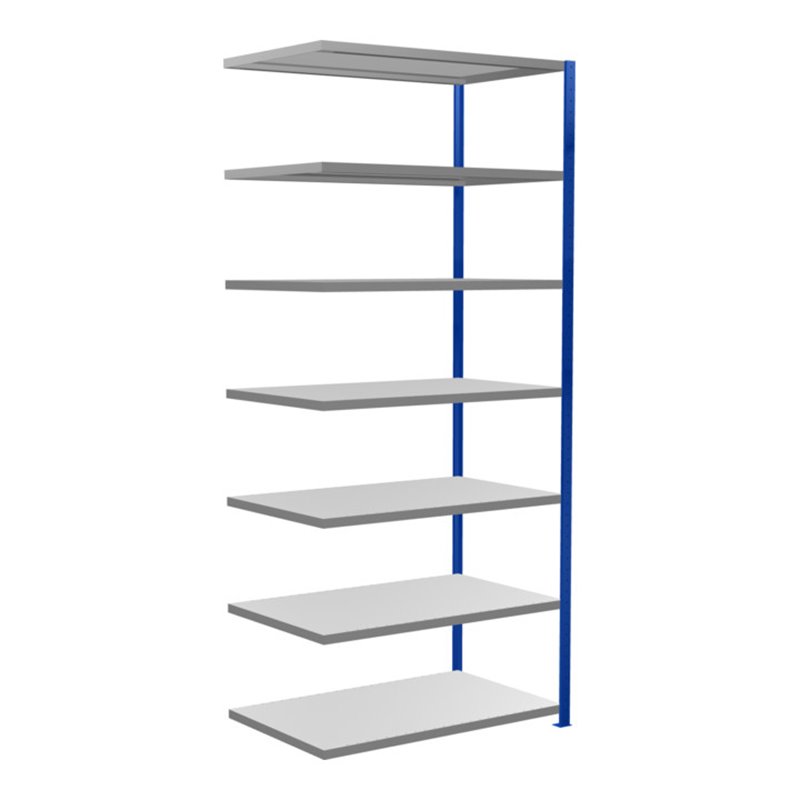 Schulte Anbauregal Steckregal MULTIplus250 3000 x 1300 x 800 mm 7 Fachböden Kreuzstrebe RAL 5010 enzianblau/verzinkt