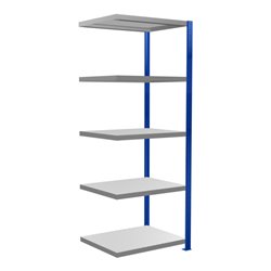 Schulte Anbauregal Steckregal MULTIplus250 2000 x 750 x 600 mm 5 Fachböden Kreuzstrebe RAL 5010 enzianblau/verzinkt/verzinkt