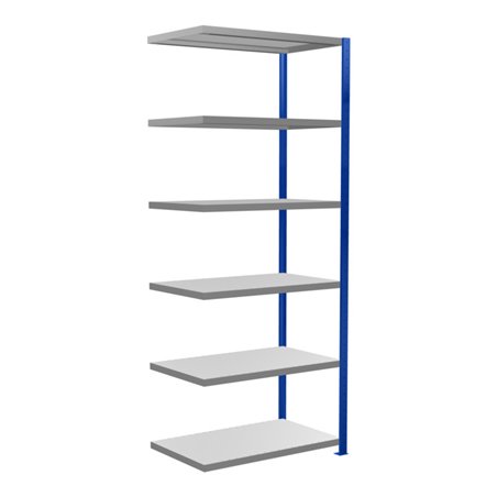 Schulte Anbauregal Steckregal MULTIplus250 2500 x 1000 x 600 mm 6 Fachböden Kreuzstrebe RAL 5010 enzianblau/verzinkt
