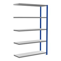 Schulte Anbauregal Steckregal MULTIplus250 2000 x 1300 x 400 mm 5 Fachböden Kreuzstrebe RAL 5010 enzianblau/verzinkt