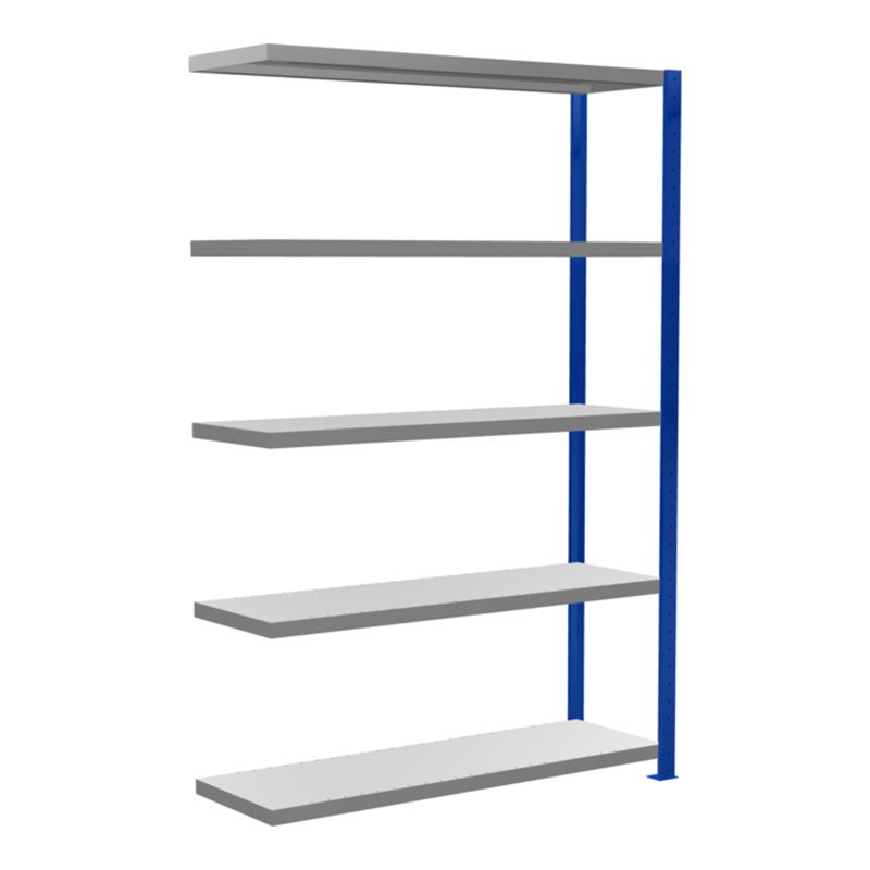 Schulte Anbauregal Steckregal MULTIplus250 2000 x 1300 x 400 mm 5 Fachböden Kreuzstrebe RAL 5010 enzianblau/verzinkt