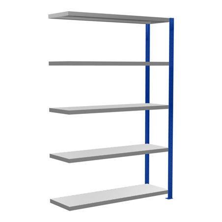 Schulte Anbauregal Steckregal MULTIplus250 2000 x 1300 x 400 mm 5 Fachböden Kreuzstrebe RAL 5010 enzianblau/verzinkt