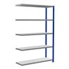 Schulte Anbauregal Steckregal MULTIplus250 2000 x 1300 x 400 mm 5 Fachböden Kreuzstrebe RAL 5010 enzianblau/verzinkt