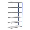 Schulte Anbauregal Steckregal MULTIplus250 2500 x 1300 x 600 mm 6 Fachböden Kreuzstrebe RAL 5010 enzianblau/verzinkt