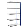 Schulte Anbauregal Steckregal MULTIplus250 2000 x 1000 x 500 mm 5 Fachböden Kreuzstrebe RAL 5010 enzianblau/verzinkt