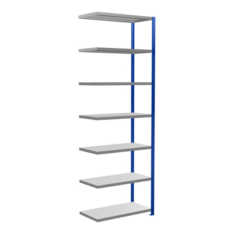 Schulte Anbauregal Steckregal MULTIplus250 3000 x 1000 x 500 mm 7 Fachböden Kreuzstrebe RAL 5010 enzianblau/verzinkt