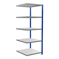 Schulte Anbauregal Steckregal MULTIplus250 2000 x 750 x 800 mm 5 Fachböden Kreuzstrebe RAL 5010 enzianblau/verzinkt/verzinkt