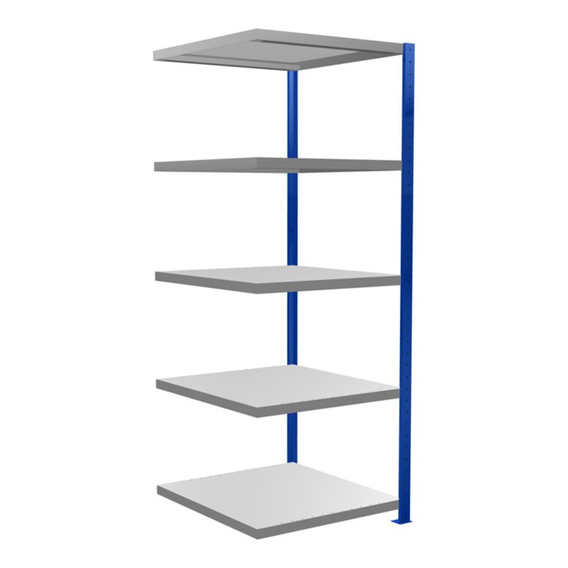 Schulte Anbauregal Steckregal MULTIplus250 2000 x 750 x 800 mm 5 Fachböden Kreuzstrebe RAL 5010 enzianblau/verzinkt/verzinkt