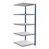 Schulte Anbauregal Steckregal MULTIplus250 2000 x 750 x 800 mm 5 Fachböden Kreuzstrebe RAL 5010 enzianblau/verzinkt/verzinkt