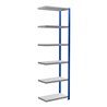 Schulte Anbauregal Steckregal MULTIplus250 2500 x 750 x 400 mm 6 Fachböden Kreuzstrebe RAL 5010 enzianblau/verzinkt/verzinkt
