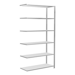 Schulte Anbauregal Steckregal MULTIplus150 2500 x 1300 x 500 mm 6 Fachböden Kreuzstrebe RAL 7035 lichtgrau