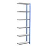 Schulte Anbauregal Steckregal MULTIplus250 2500 x 750 x 300 mm 6 Fachböden Kreuzstrebe RAL 5010 enzianblau/verzinkt/verzinkt