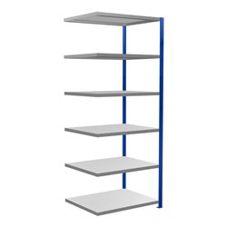 Schulte Anbauregal Steckregal MULTIplus250 2500 x 1000 x 800 mm 6 Fachböden Kreuzstrebe RAL 5010 enzianblau/verzinkt