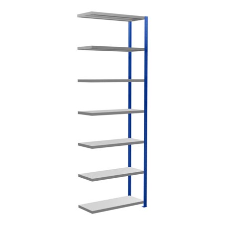 Schulte Anbauregal Steckregal MULTIplus250 3000 x 1000 x 400 mm 7 Fachböden Kreuzstrebe RAL 5010 enzianblau/verzinkt