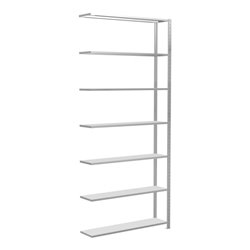 Schulte Anbauregal Steckregal MULTIplus150 3000 x 1300 x 300 mm 7 Fachböden Kreuzstrebe RAL 7035 lichtgrau