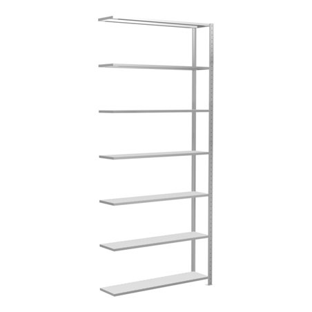 Schulte Anbauregal Steckregal MULTIplus150 3000 x 1300 x 300 mm 7 Fachböden Kreuzstrebe RAL 7035 lichtgrau