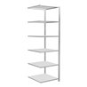 Schulte Anbauregal Steckregal MULTIplus150 2500 x 750 x 800 mm 6 Fachböden Kreuzstrebe RAL 7035 lichtgrau
