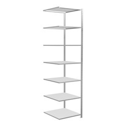 Schulte Anbauregal Steckregal MULTIplus150 3000 x 750 x 800 mm 7 Fachböden Kreuzstrebe RAL 7035 lichtgrau