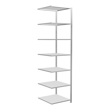 Schulte Anbauregal Steckregal MULTIplus150 3000 x 750 x 800 mm 7 Fachböden Kreuzstrebe RAL 7035 lichtgrau