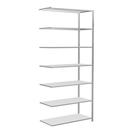 Schulte Anbauregal Steckregal MULTIplus150 3000 x 1300 x 600 mm 7 Fachböden Kreuzstrebe RAL 7035 lichtgrau