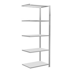 Schulte Anbauregal Steckregal MULTIplus150 2000 x 750 x 500 mm 5 Fachböden Kreuzstrebe RAL 7035 lichtgrau