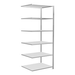 Schulte Anbauregal Steckregal MULTIplus150 2500 x 1000 x 800 mm 6 Fachböden Kreuzstrebe RAL 7035 lichtgrau