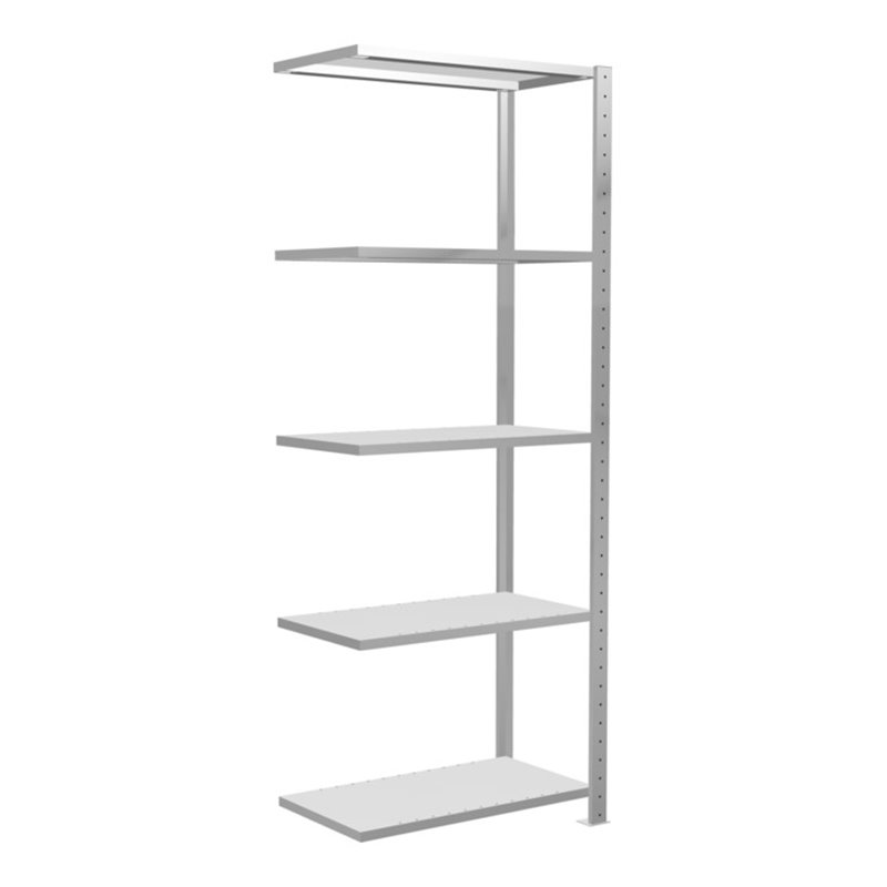 Schulte Anbauregal Steckregal MULTIplus150 2000 x 750 x 400 mm 5 Fachböden Kreuzstrebe RAL 7035 lichtgrau