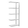 Schulte Anbauregal Steckregal MULTIplus150 2000 x 750 x 400 mm 5 Fachböden Kreuzstrebe RAL 7035 lichtgrau
