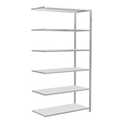 Schulte Anbauregal Steckregal MULTIplus150 2500 x 1300 x 600 mm 6 Fachböden Kreuzstrebe RAL 7035 lichtgrau