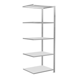 Schulte Anbauregal Steckregal MULTIplus150 2000 x 750 x 600 mm 5 Fachböden Kreuzstrebe RAL 7035 lichtgrau