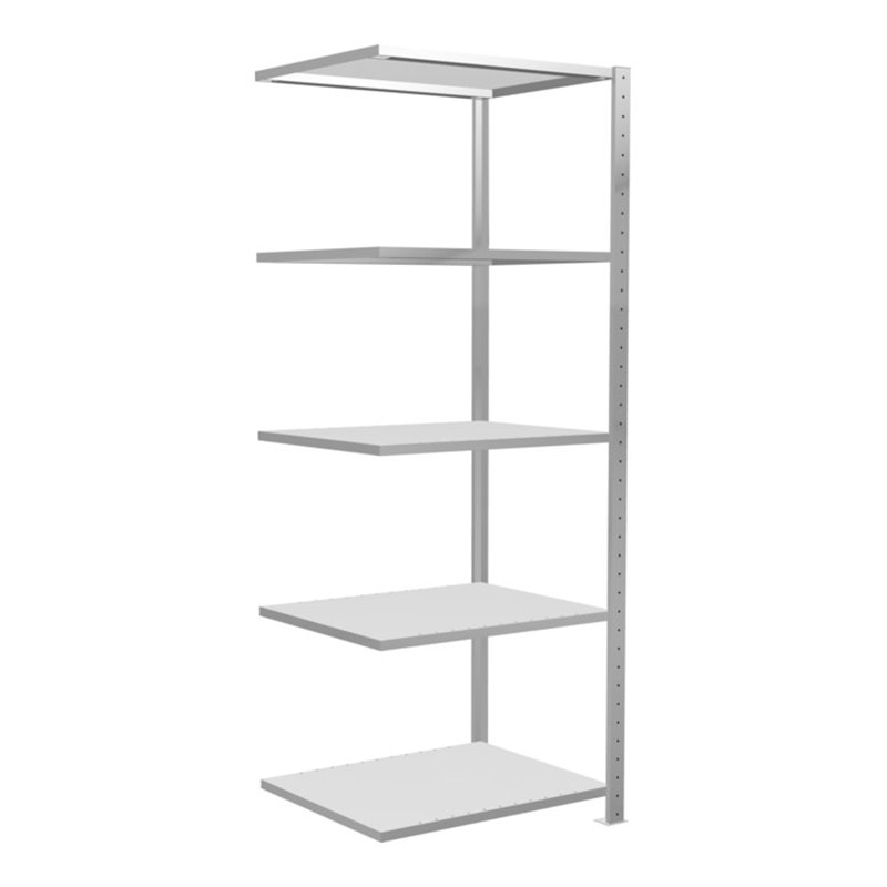 Schulte Anbauregal Steckregal MULTIplus150 2000 x 750 x 600 mm 5 Fachböden Kreuzstrebe RAL 7035 lichtgrau