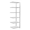 Schulte Anbauregal Steckregal MULTIplus150 2500 x 750 x 600 mm 6 Fachböden Kreuzstrebe RAL 7035 lichtgrau
