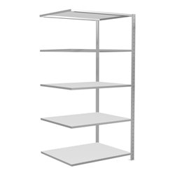 Schulte Anbauregal Steckregal MULTIplus150 2000 x 1000 x 800 mm 5 Fachböden Kreuzstrebe RAL 7035 lichtgrau