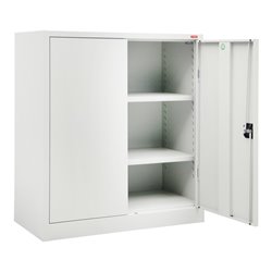 STIER Beistellschrank mit 2 Fachböden 1000x800x380mm lichtgrau verschweißt
