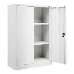 STIER Beistellschrank mit 2 Fachböden 1200x920x420mm lichtgrau verschweißt