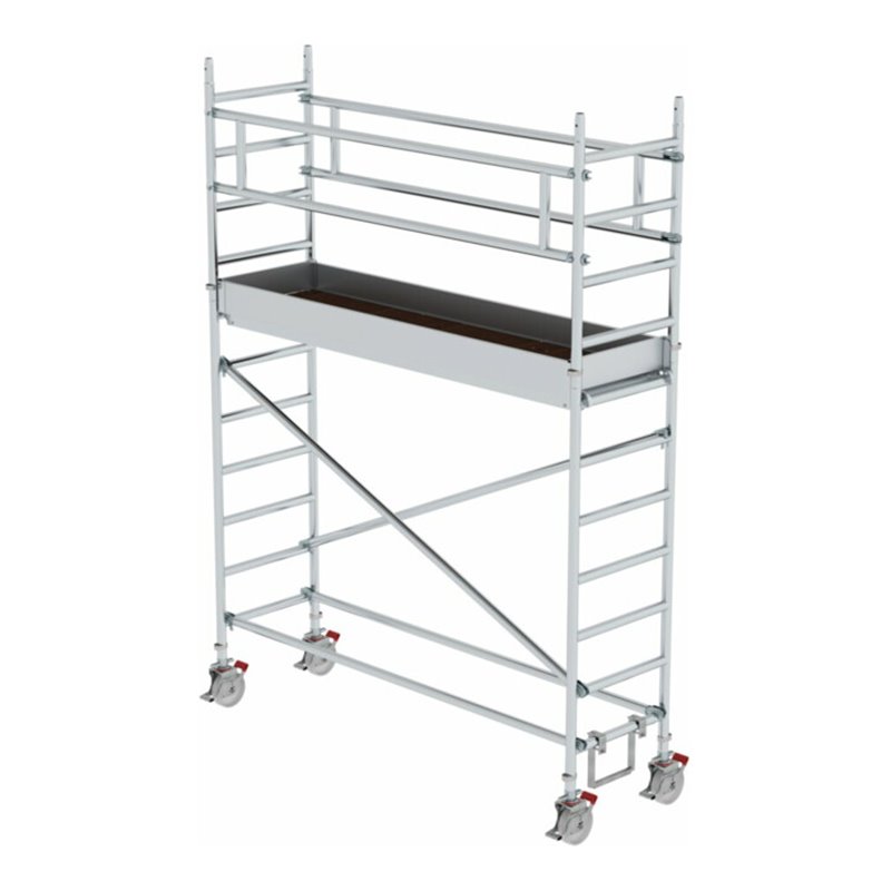 MUNK Alu-Rollgerüst mit Fahrbalken Plattform-Höhe 2,45 m Länge 2,45 m