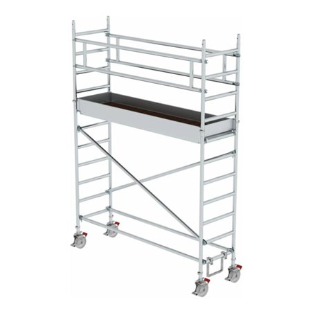 MUNK Alu-Rollgerüst mit Fahrbalken Plattform-Höhe 2,45 m Länge 2,45 m