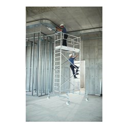 MUNK Alu-Rollgerüst mit Fahrbalken Plattform-Höhe 2,45 m Länge 2,45 m
