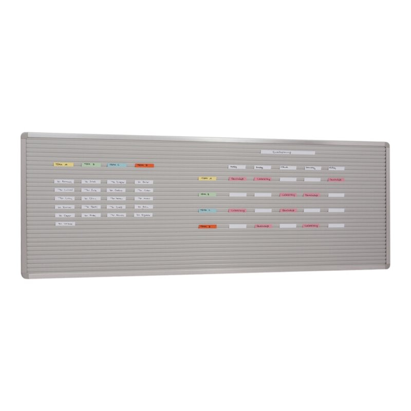 Eichner VISIPLAN-Tafel ohne Raster, 31 Schienen 160 x 58 cm