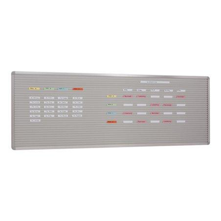 Eichner VISIPLAN-Tafel ohne Raster, 31 Schienen 160 x 58 cm