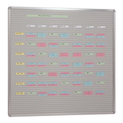 Eichner VISIPLAN-Tafel ohne Raster, 52 Schienen 100 x 94 cm