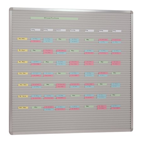 Eichner VISIPLAN-Tafel ohne Raster, 52 Schienen 100 x 94 cm