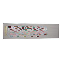 Eichner VISIPLAN-Tafel ohne Raster, 31 Schienen 200 x 58 cm
