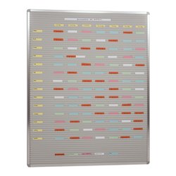 Eichner VISIPLAN-Tafel ohne Raster, 73 Schienen 100 x 130 cm