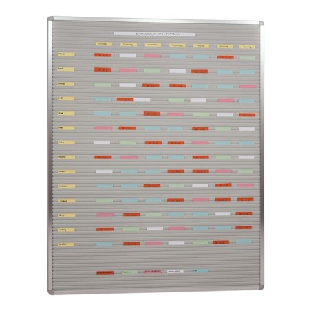 Eichner VISIPLAN-Tafel ohne Raster, 73 Schienen 100 x 130 cm