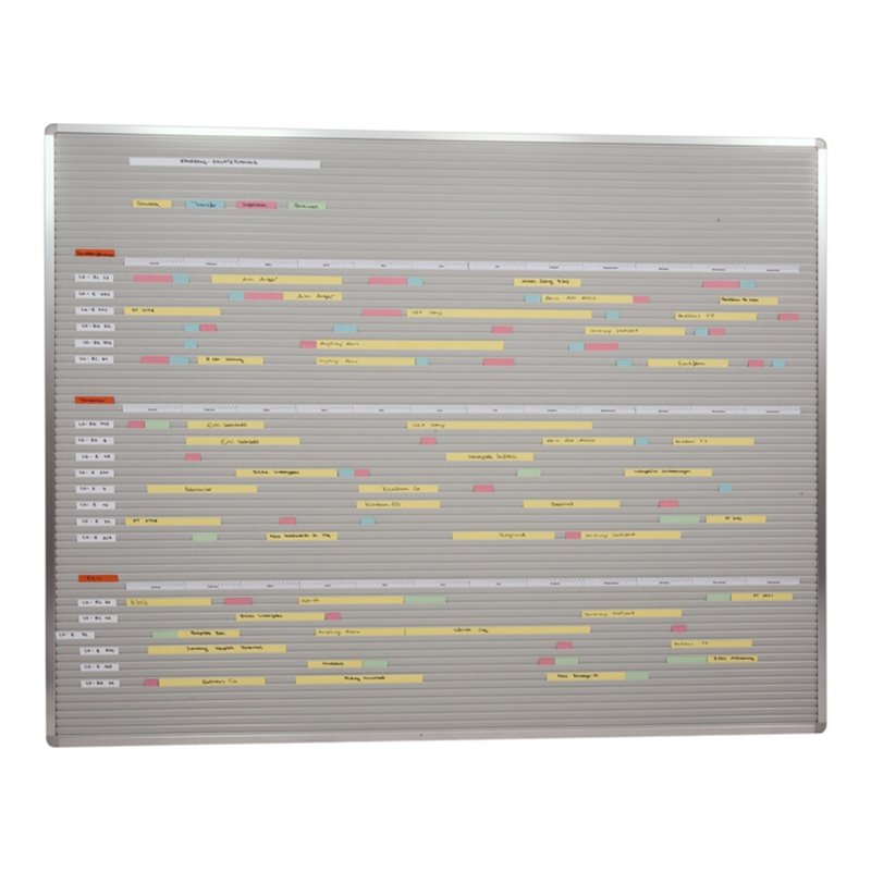 Eichner VISIPLAN-Tafel ohne Raster, 73 Schienen 160 x 130 cm