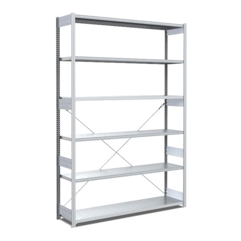 Bito Fachbodenregal Typ:L L1358xH2500xT424 mm, Grundfeld 100 kg verzinkt