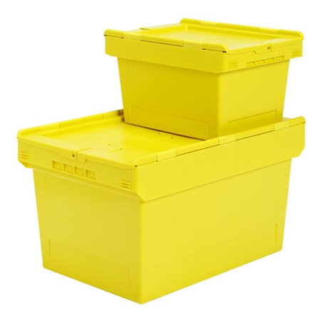 Bito Mehrwegbehälter mit Deckel MBD64221mZ L610xB400xH240 mm, postgelb