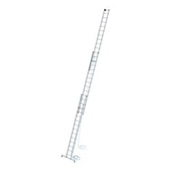 MUNK Aluminium-Seilzugleiter 3-teilig nivello®-Traverse 3 x 14 Sprossen