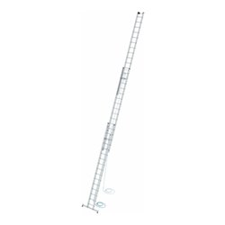 MUNK Aluminium-Seilzugleiter 3-teilig nivello®-Traverse 3 x 16 Sprossen